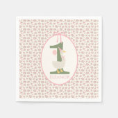 Gepersonaliseerde Een Gekke Gans Eerste Verjaardag Servet (Voorkant)