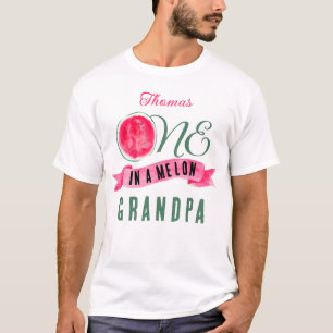 Gepersonaliseerde Een in een meloen opa T-shirt