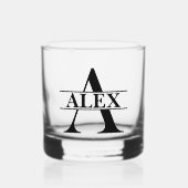Gepersonaliseerde Een Naam Custom Gift voor Hem Da Whisky Glas (Voorkant)