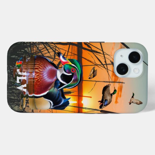 Gepersonaliseerde eendenjacht Case-Mate iPhone case (Achterkant (horizontaal))