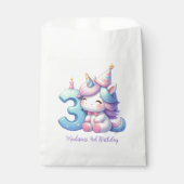 Gepersonaliseerde eenhoorn 3e derde meisjes verjaa bedankzakje (Voorkant)