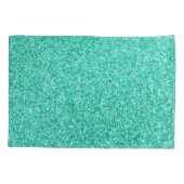 Gepersonaliseerde Eenhoorn Blauwgroen Glitter Kuss Kussensloop (Achterkant-Links)