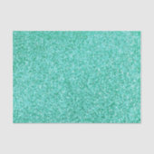 Gepersonaliseerde Eenhoorn Blauwgroen Glitter Weef Tissuepapier (Voorkant)
