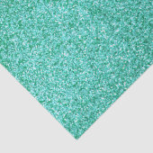 Gepersonaliseerde Eenhoorn Blauwgroen Glitter Weef Tissuepapier (Detail)