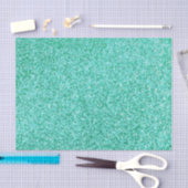 Gepersonaliseerde Eenhoorn Blauwgroen Glitter Weef Tissuepapier (Craft)