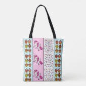 Gepersonaliseerde eenhoorn, cupcakes en sprenkels tote bag (Achterkant)