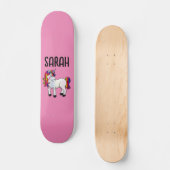 GEPERSONALISEERDE EENHOORN CUSTOM MEISJES ROZE SKA PERSOONLIJK SKATEBOARD (Voorkant)