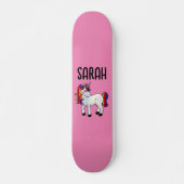 GEPERSONALISEERDE EENHOORN CUSTOM MEISJES ROZE SKA PERSOONLIJK SKATEBOARD (Voorkant)