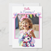 Gepersonaliseerde eenhoorn en de verjaardag van he kaart (Voorkant)