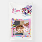 Gepersonaliseerde eenhoorn en de verjaardag van he spandoek (Verticaal)