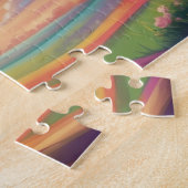 Gepersonaliseerde eenhoorn en regenboog legpuzzel (Zijkant)