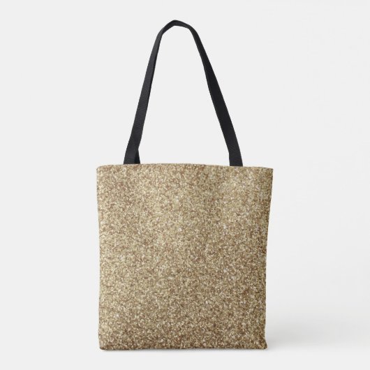 Gepersonaliseerde eenhoorn gouden glitter Canvas t Tote Bag (Achterkant)