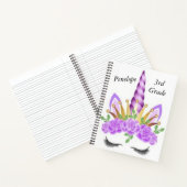 Gepersonaliseerde Eenhoorn Kinderen Notitieboek (Binnen)