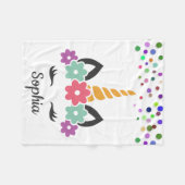 Gepersonaliseerde Eenhoorn met Pony Black Fleece B (Voorkant (Horizontaal))