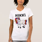 GEPERSONALISEERDE EENHOORN NAAM AANGEPASTE T-SHIRT (Voorkant)