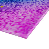 Gepersonaliseerde eenhoorn ombre glitter glas snij snijplank (Hoek)