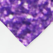 Gepersonaliseerde Eenhoorn Paarse Glitter Fleece G (Hoek)