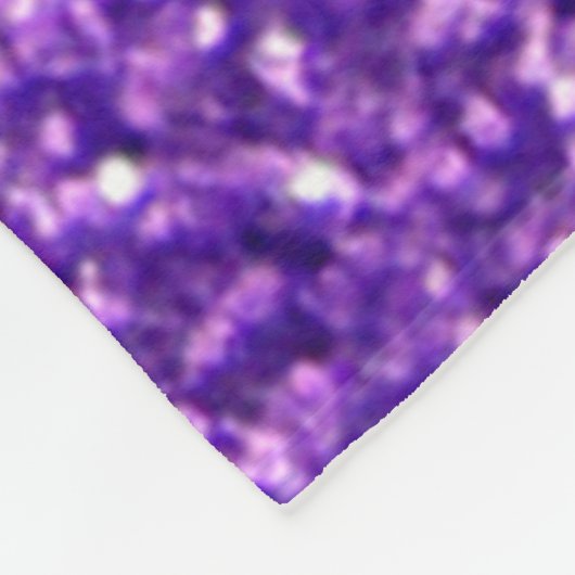 Gepersonaliseerde Eenhoorn Paarse Glitter Fleece G (Hoek)