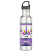 Gepersonaliseerde eenhoorn terug naar school waterfles (Voorkant)