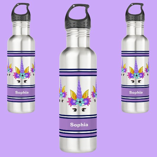 Gepersonaliseerde eenhoorn terug naar school waterfles