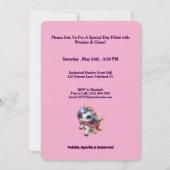 Gepersonaliseerde Eenhoorn Verjaardag Uitnodiginge Kaart (Achterkant)