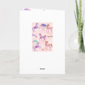 Gepersonaliseerde eenhoorn Verjaardag wenskaart Kaart (Achterkant)