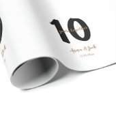 gepersonaliseerde eenvoudige 10 jaar-verjaardagsna cadeaupapier (Rol Hoek)