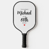 Gepersonaliseerde eenvoudige 60ste verjaardag pickleball paddle (Achterkant)