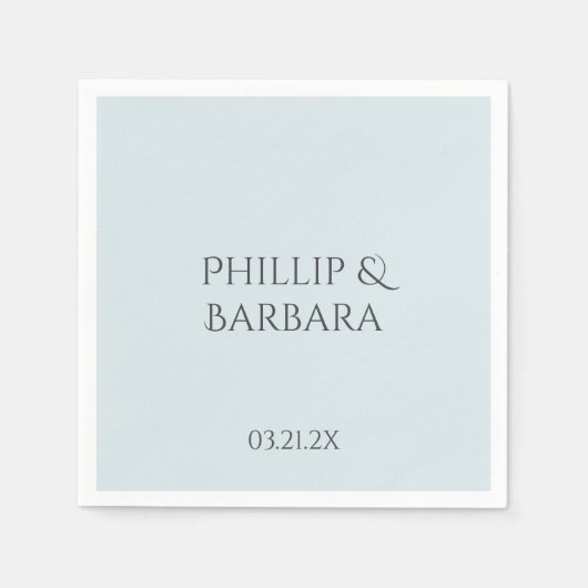 Gepersonaliseerde Eenvoudige 60ste Wedding Jubileu Servet (Voorkant)