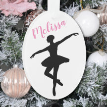 Gepersonaliseerde Eenvoudige Ballerina Kerstmis