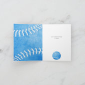 gepersonaliseerde eenvoudige blauwe softbalsport kaart (Binnen)