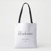 Gepersonaliseerde eenvoudige bruidsmeisje Canvas t Tote Bag (Voorkant)