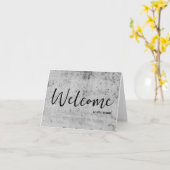 Gepersonaliseerde eenvoudige Elegant Welkom bij he Kaart (Gele Bloem)