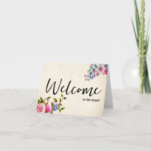 Gepersonaliseerde eenvoudige Elegant Welkom bij he Kaart