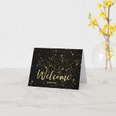 Gepersonaliseerde eenvoudige Elegant Welkom bij he Kaart (Gele Bloem)