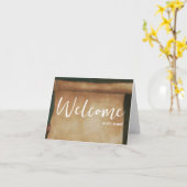 Gepersonaliseerde eenvoudige Elegant Welkom bij he Kaart (Gele Bloem)