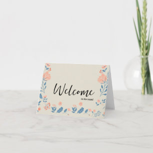 Gepersonaliseerde eenvoudige Elegant Welkom bij he Kaart