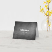 Gepersonaliseerde eenvoudige Elegant Welkom bij he Kaart (Gele Bloem)