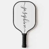 Gepersonaliseerde Eenvoudige elegante scriptnaam Pickleball Paddle (Achterkant)