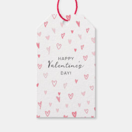 Gepersonaliseerde eenvoudige hart patroon Valentij Cadeaulabel