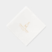 Gepersonaliseerde Eenvoudige Huwelijksmonogrammen Folie Servetten (Rechts)