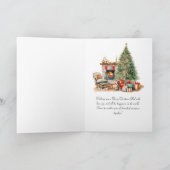 Gepersonaliseerde eenvoudige kerstkaart voor vrien kaart (Binnen)