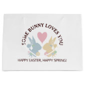 Gepersonaliseerde Eenvoudige Kleurrijke Pastel Paa Groot Cadeauzakje (Voorkant)