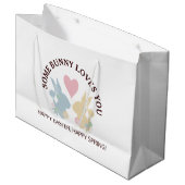 Gepersonaliseerde Eenvoudige Kleurrijke Pastel Paa Groot Cadeauzakje (Voorkant Gekanteld)