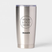 Gepersonaliseerde Eenvoudige Logo Roestvrijstalen  Geïsoleerde Drinkbeker (Achterkant)