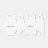 gepersonaliseerde eenvoudige minimale add jouw naa bedankdoosjes (Uitgevouwen)