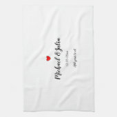 gepersonaliseerde eenvoudige minimale add jouw naa theedoek (Verticaal)