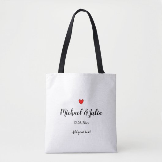 gepersonaliseerde eenvoudige minimale add jouw naa tote bag (Voorkant)