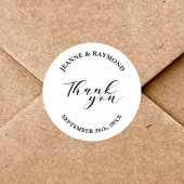 Gepersonaliseerde eenvoudige minimalistische bruil ronde sticker