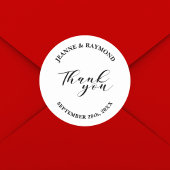 Gepersonaliseerde eenvoudige minimalistische bruil ronde sticker